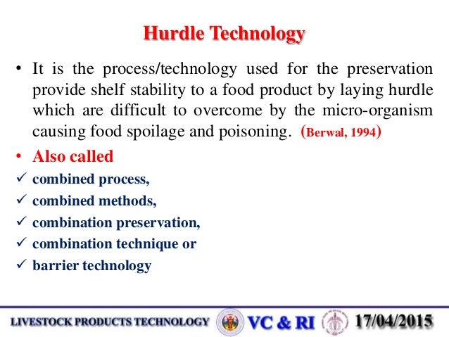 hurdle technology in food preservation